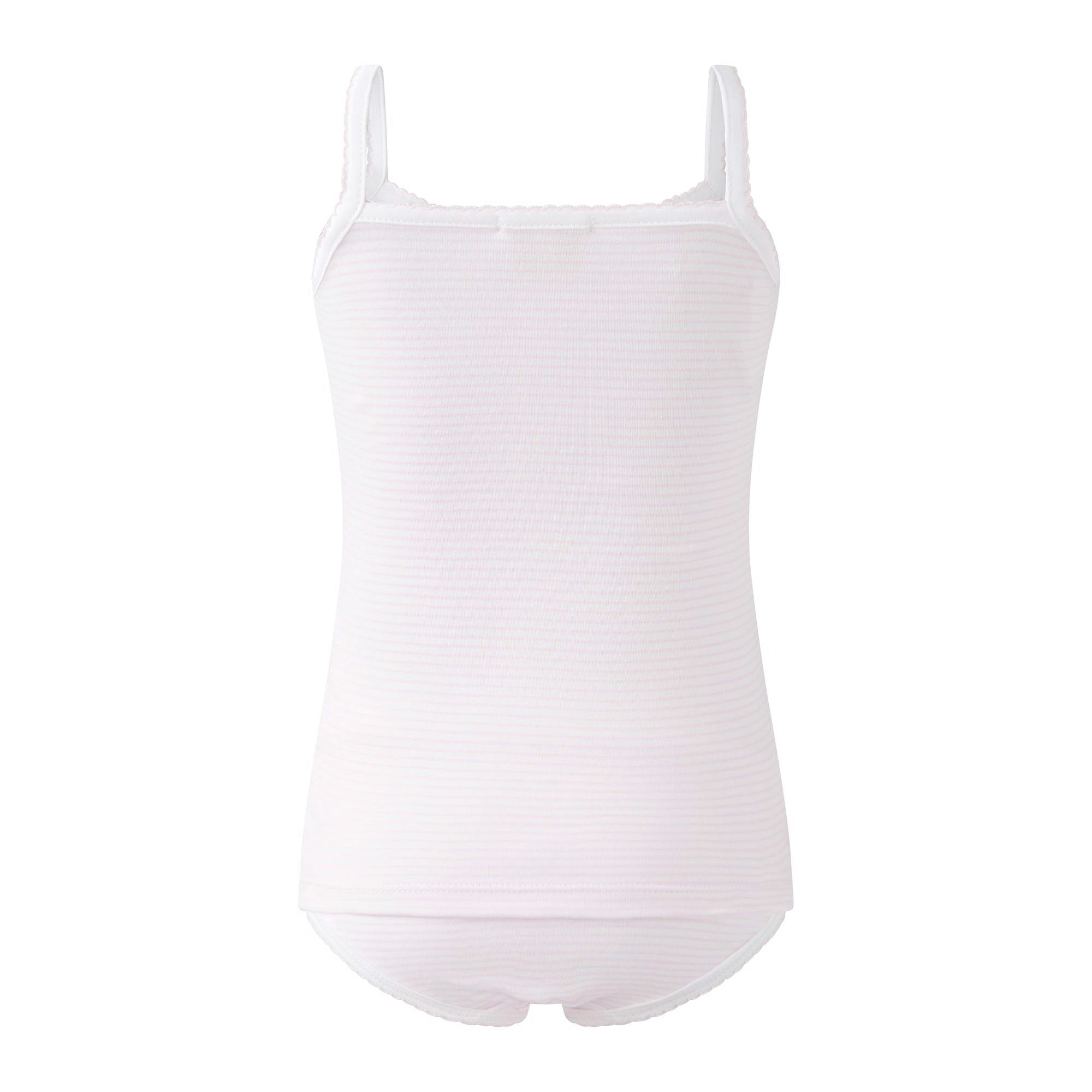 Pima Pink Stripe Underwear Set