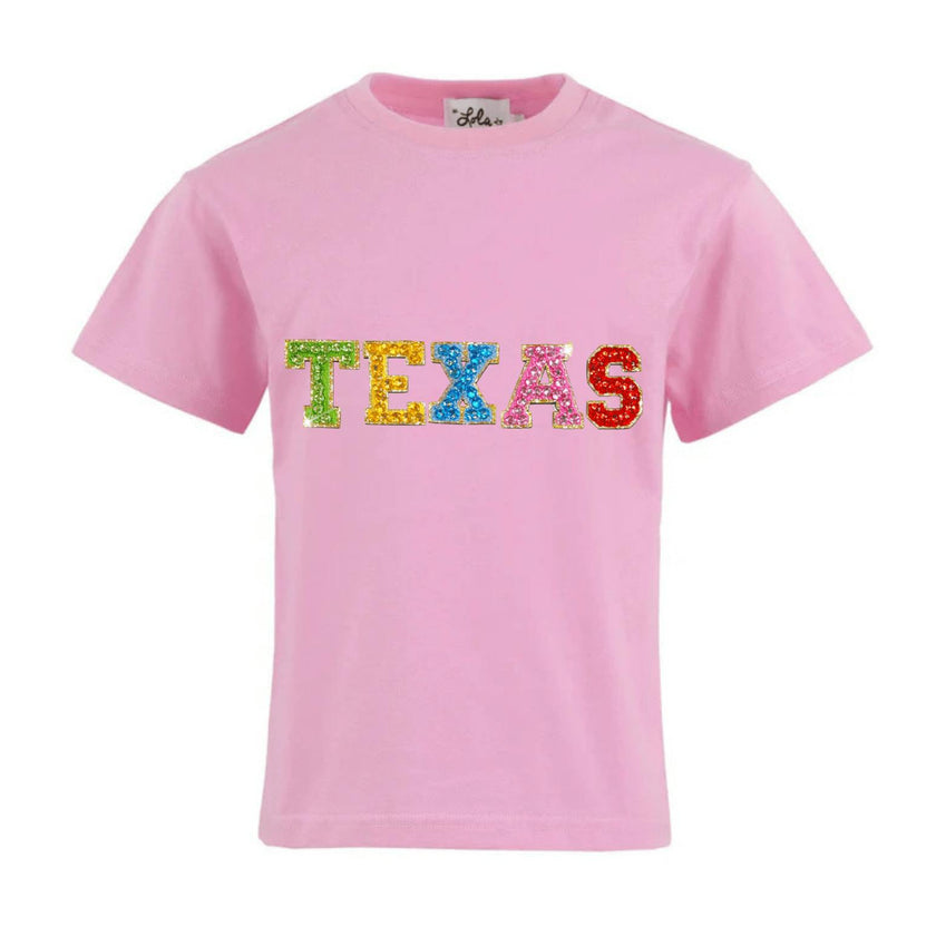 Texas Rhinestone Gem Crew Neck T-Shirt