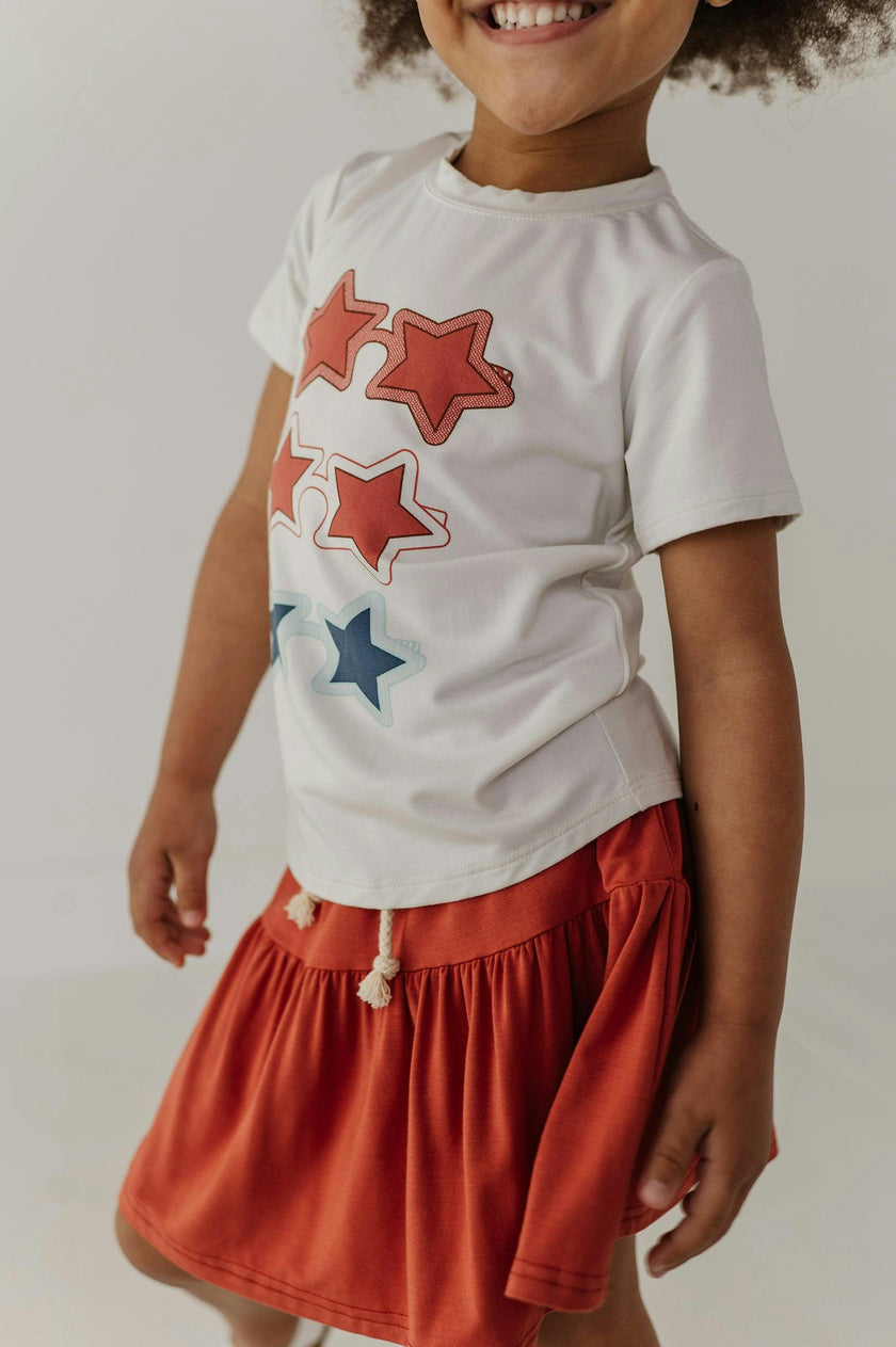 Girl's Short Sleeve Tee in Shades