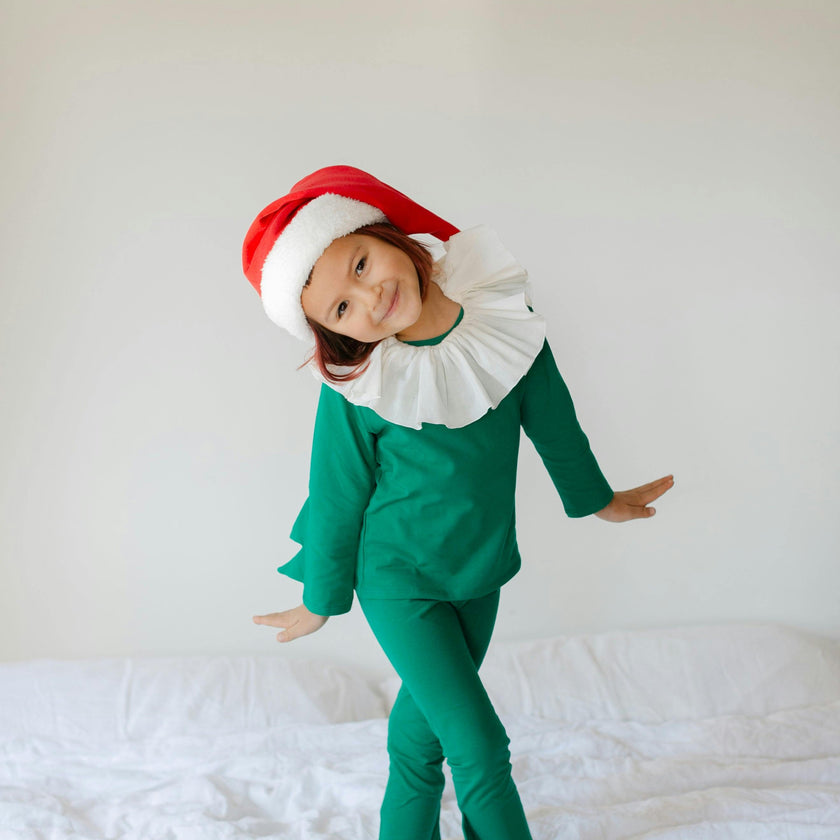 Green Holiday Elf Pajama Costume
