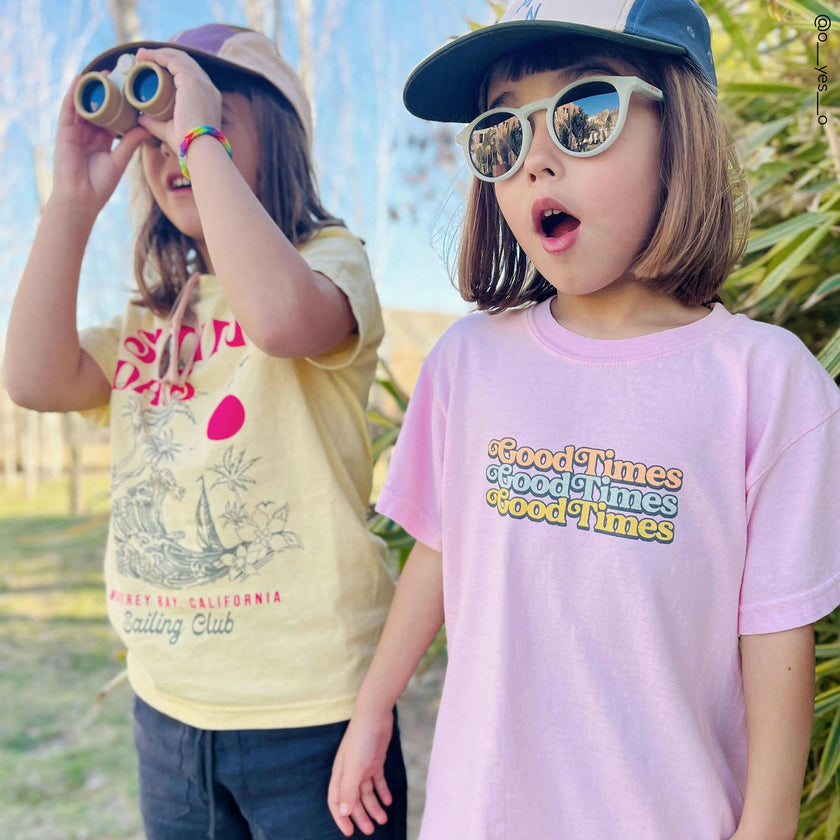 Kid's Good Times T-shirt, Pink-Unisex