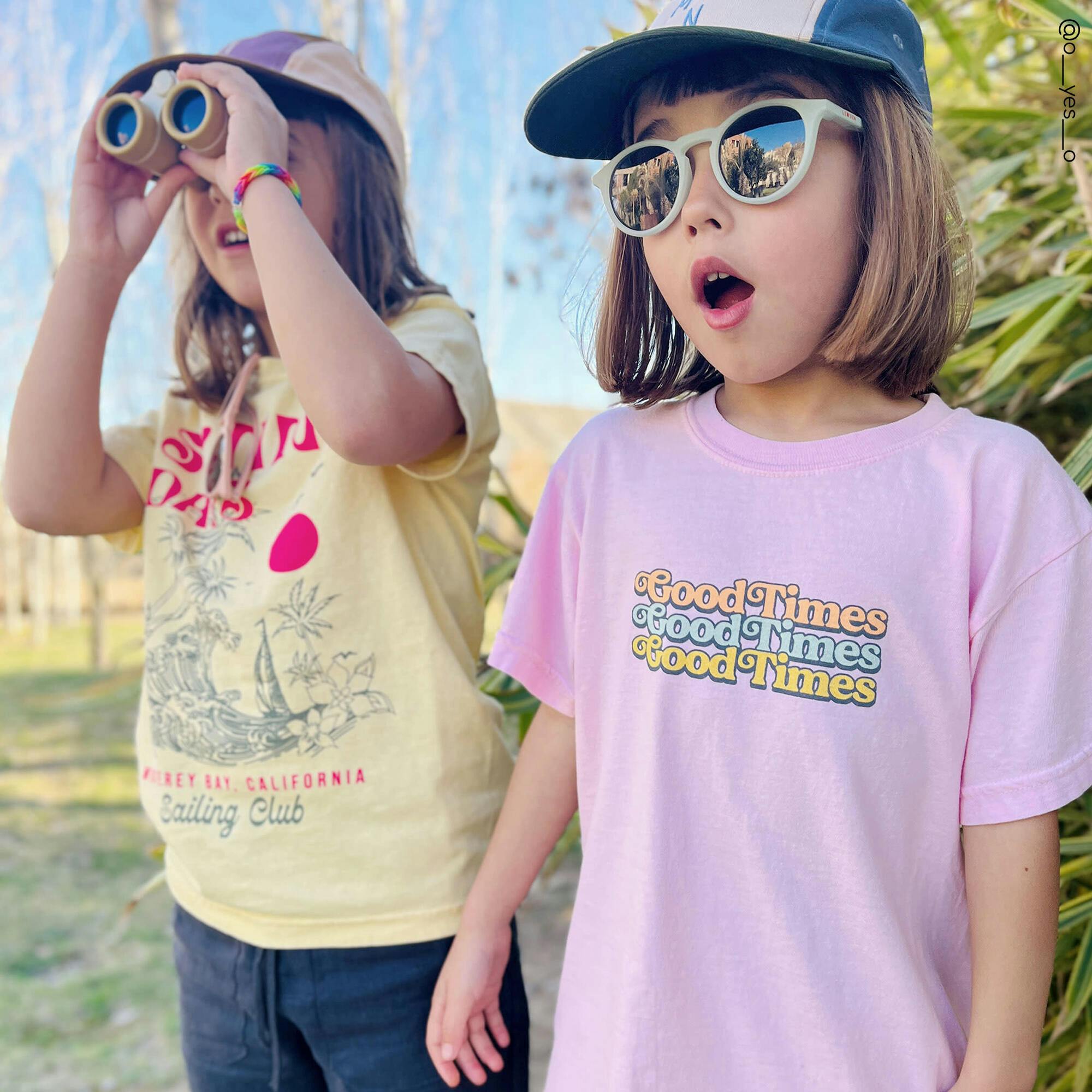 Kid's Good Times T-shirt, Pink-Unisex