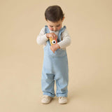 Light Blue Soft Denim Frilled Overalls