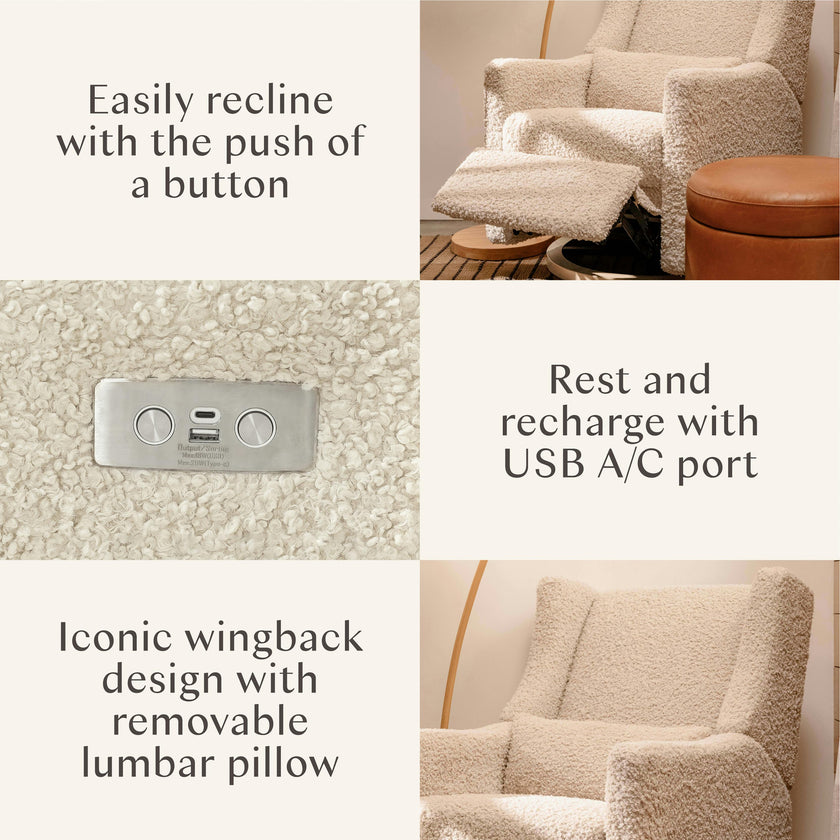 Kiwi Electronic Recliner and Swivel Glider with USB port