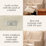 Kiwi Electronic Recliner and Swivel Glider with USB port