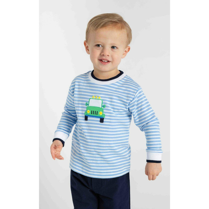 Stripe Knit Shirt With Safari Jeep