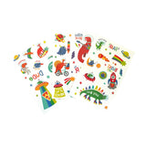 Tattoo-Palooza Glow in the Dark Temporary Tattoos - Zero Gravity Dinos - 3 Sheets