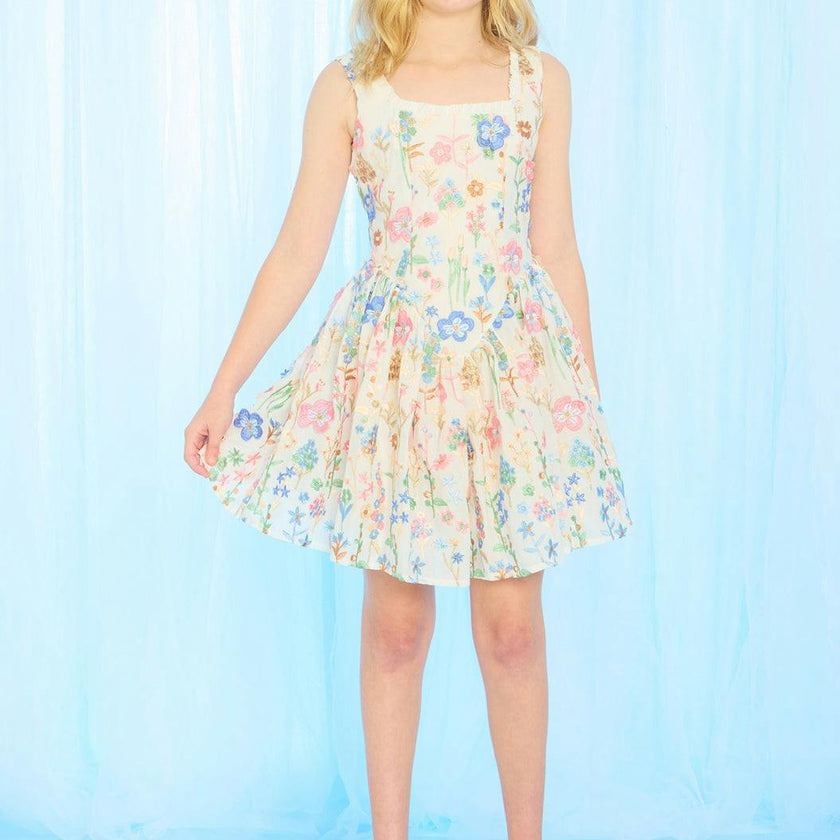 Everly Embroidered Mini Dress