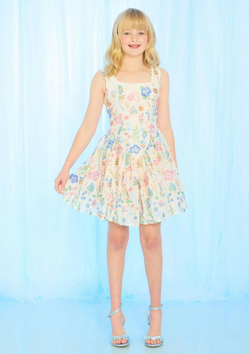 Everly Embroidered Mini Dress