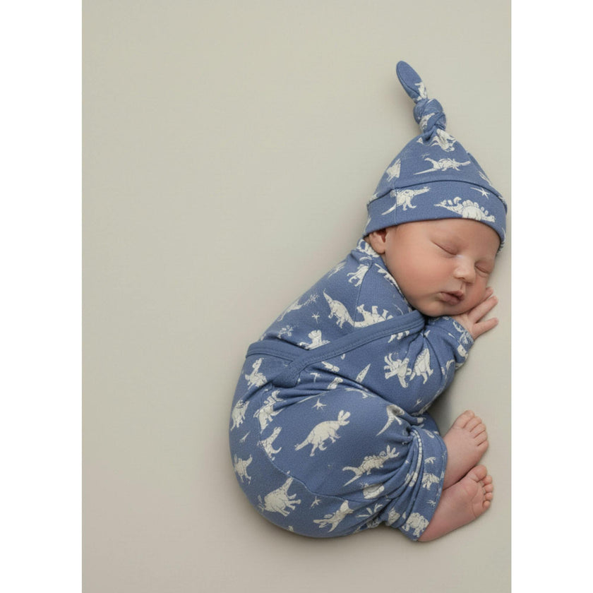 Organic Swaddle Blanket & Hat Set
