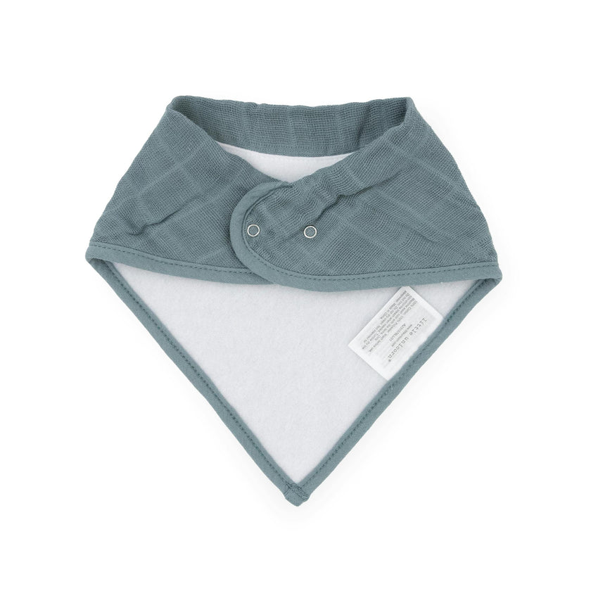 Cotton Muslin + Fleece Bandana Bib 4 Pack - Mauve Stripe