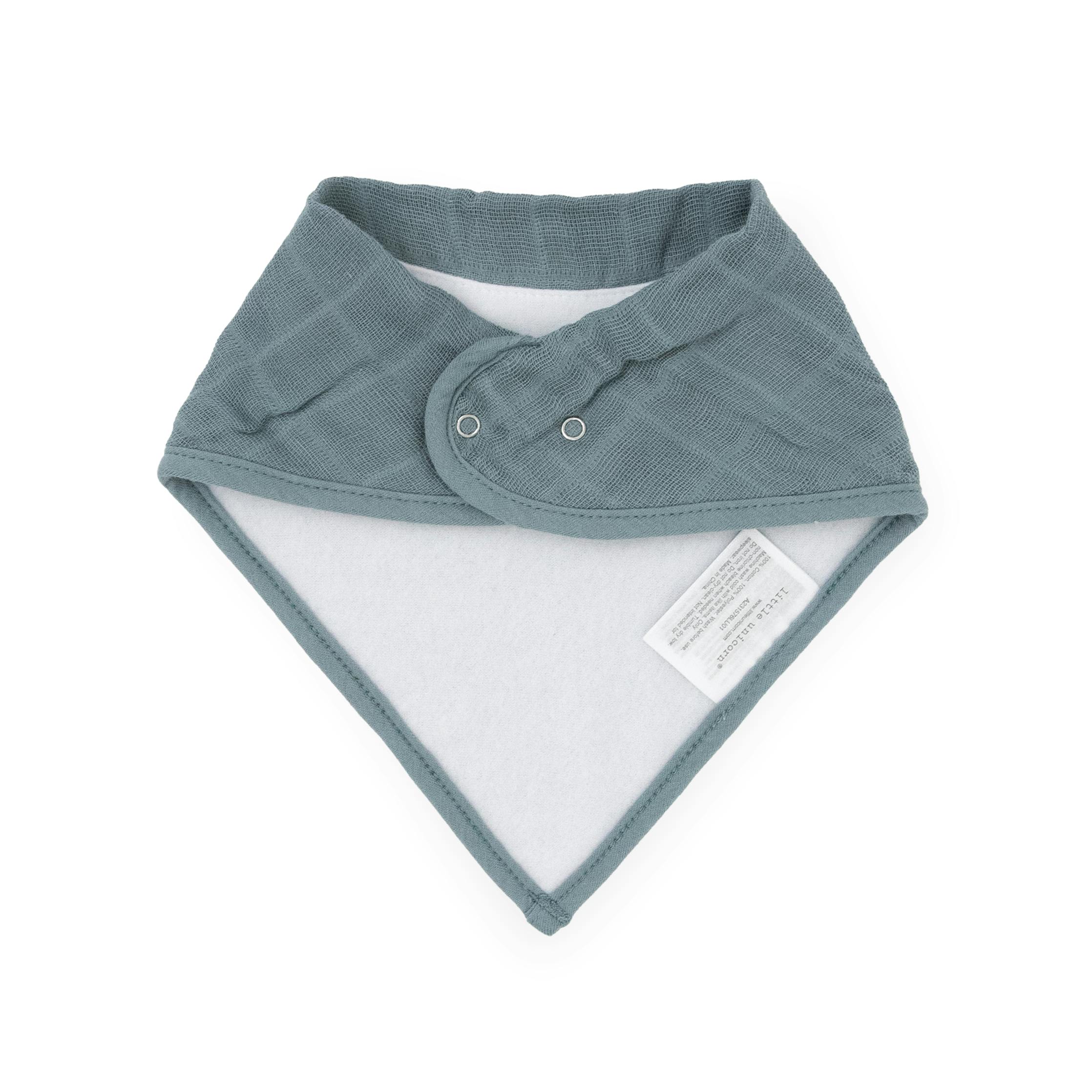 Cotton Muslin + Fleece Bandana Bib 4 Pack - Mauve Stripe