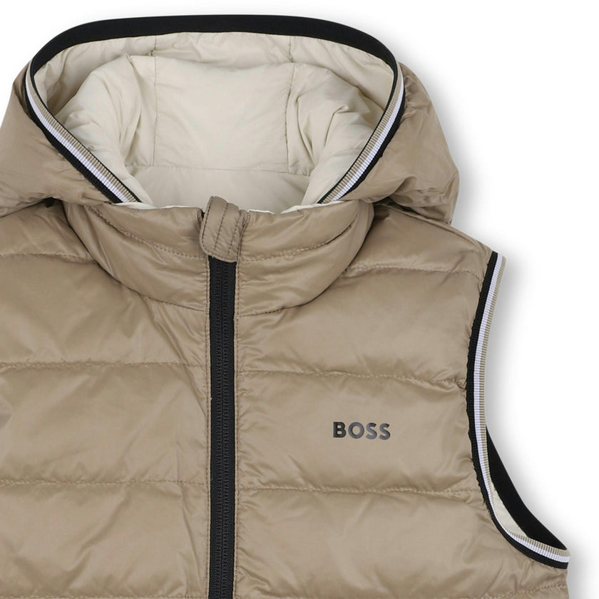 Beige Reversible Puffer Jacket