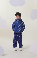 Blake Hooded Reversible Lightweight Down Puffer Jacket, Navy Lightning