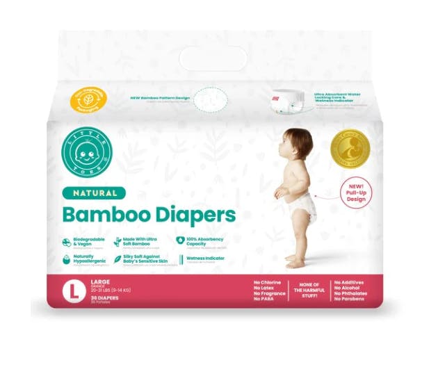 Bamboo Diapers (36 Count), Color-Clear