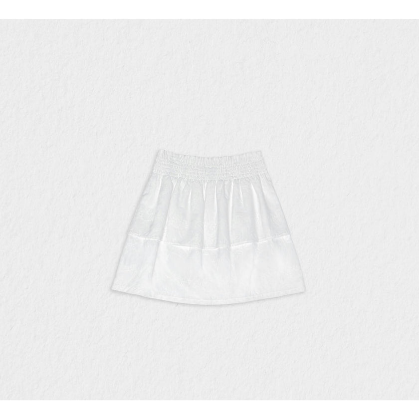 Fiona Girl Skirt, White Flower Embroidery (Copy)