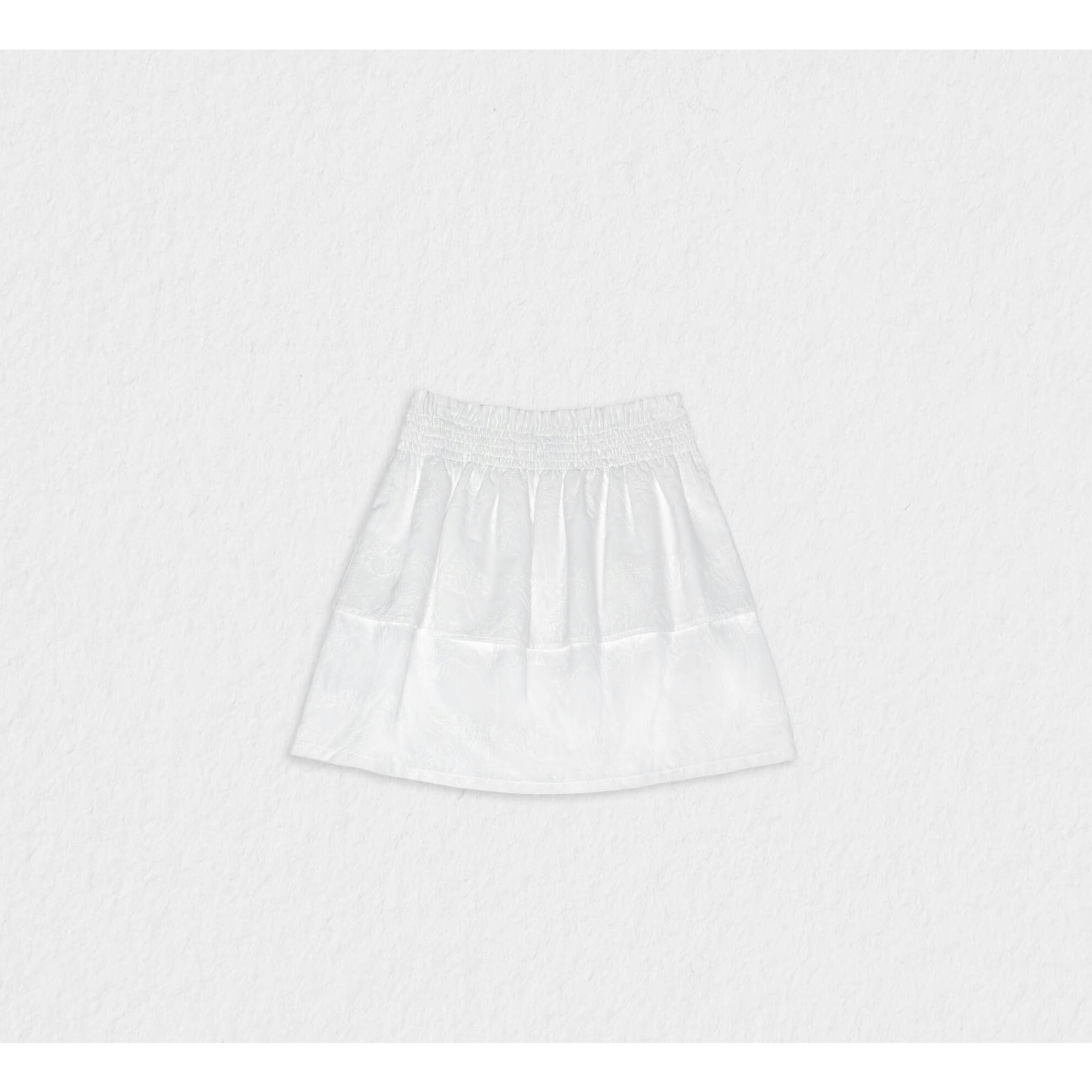 Fiona Girl Skirt, White Flower Embroidery (Copy)