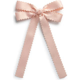 Gumdrop Scalloped Satin Bow Clip