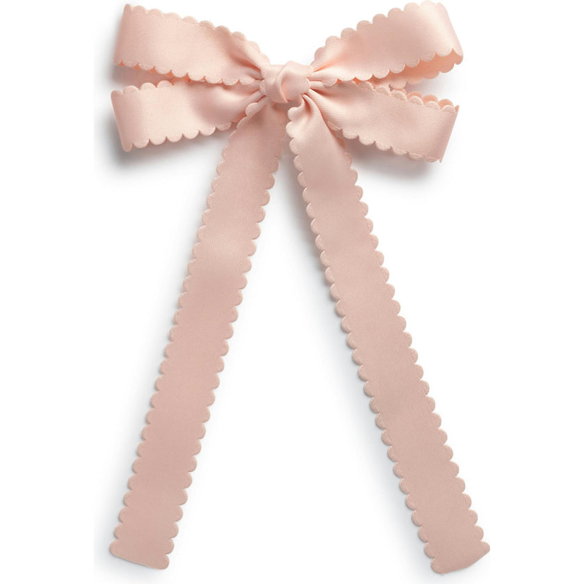 Gumdrop Scalloped Satin Bow Clip