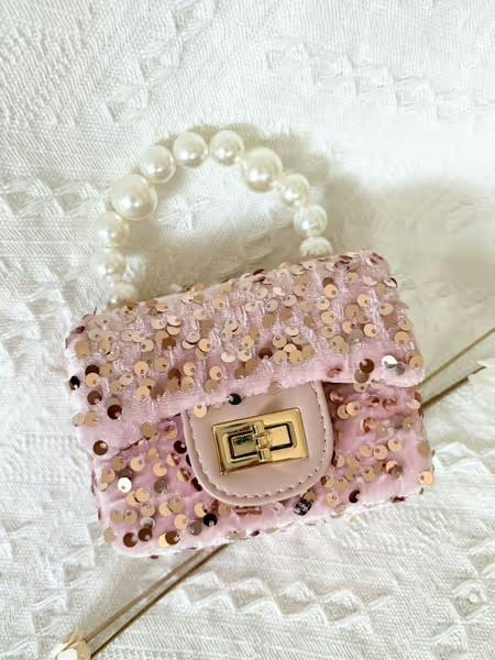 Sparkle Purse with Pearl Handle