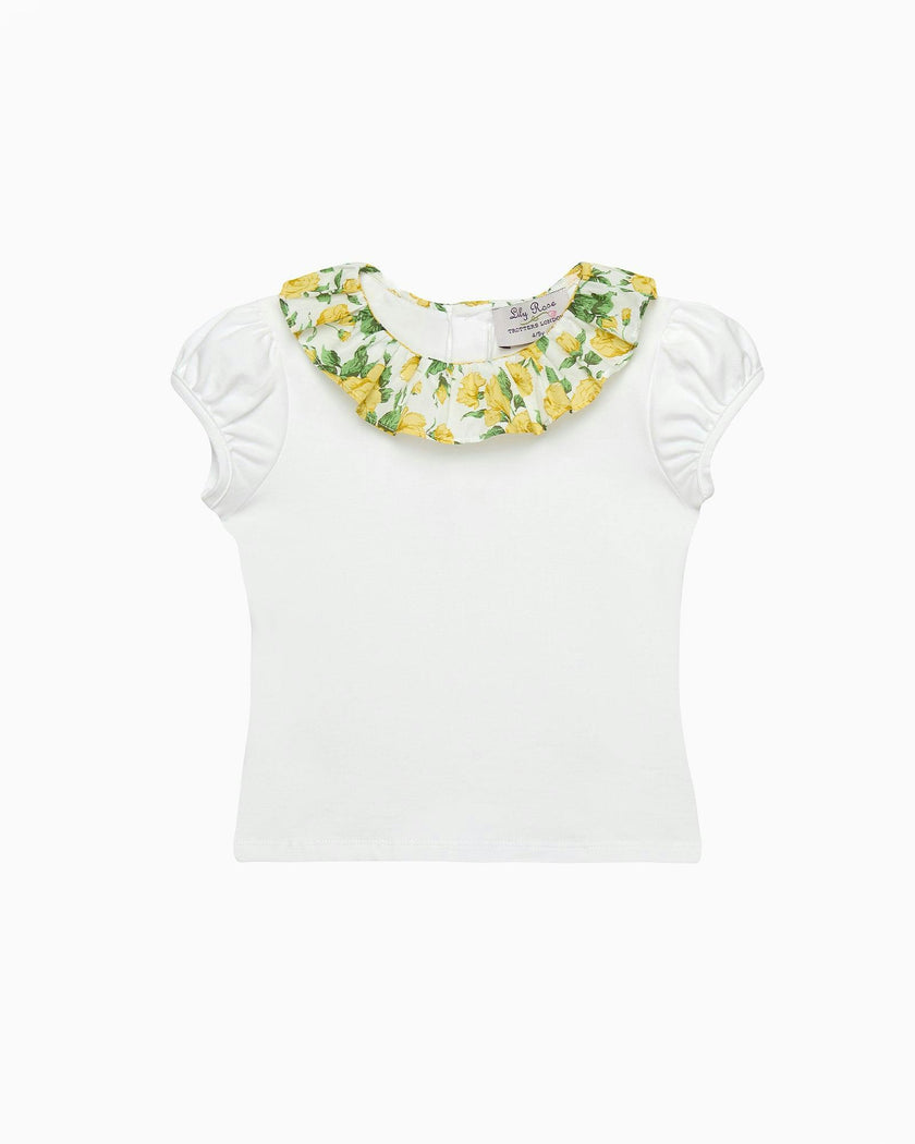 Carline Rose Willow Jersey Top in Yellow