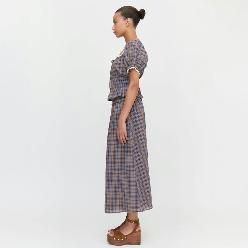 The Paulina Top - Brown Spencer Plaid