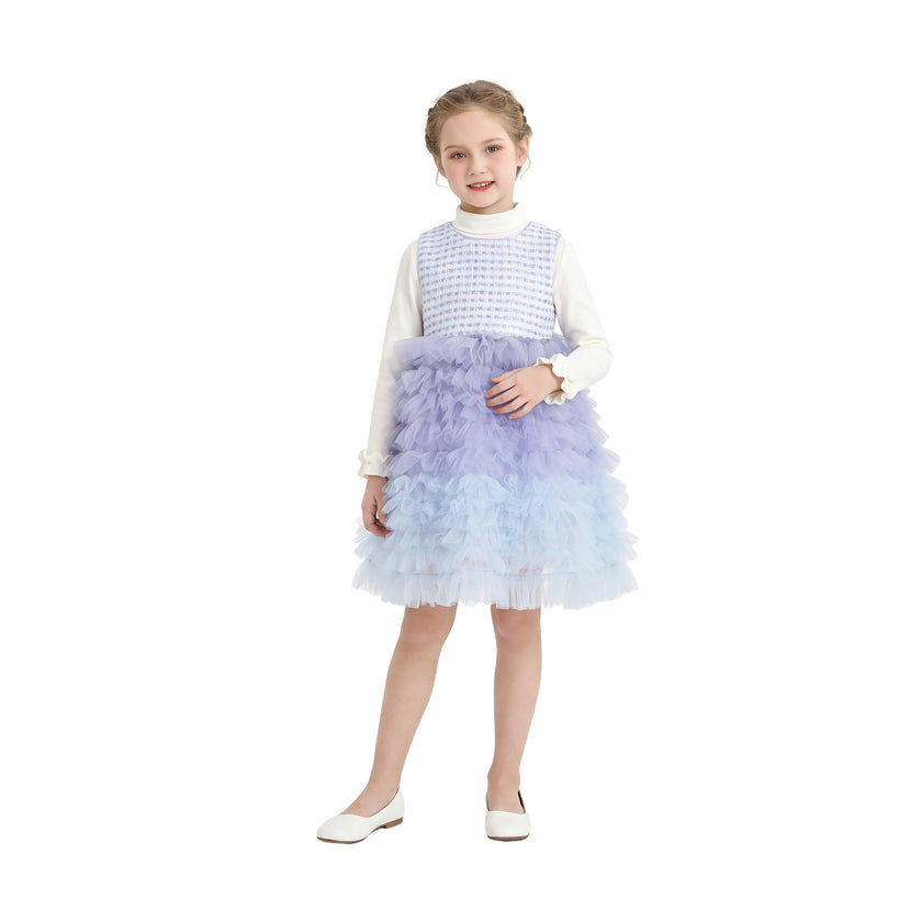 Light Purple Lina Pixie‑Twirl Dress Sets