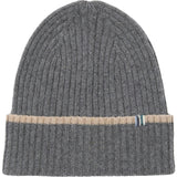 Merino Cashmere Ribbed Rolled-Up Beanie