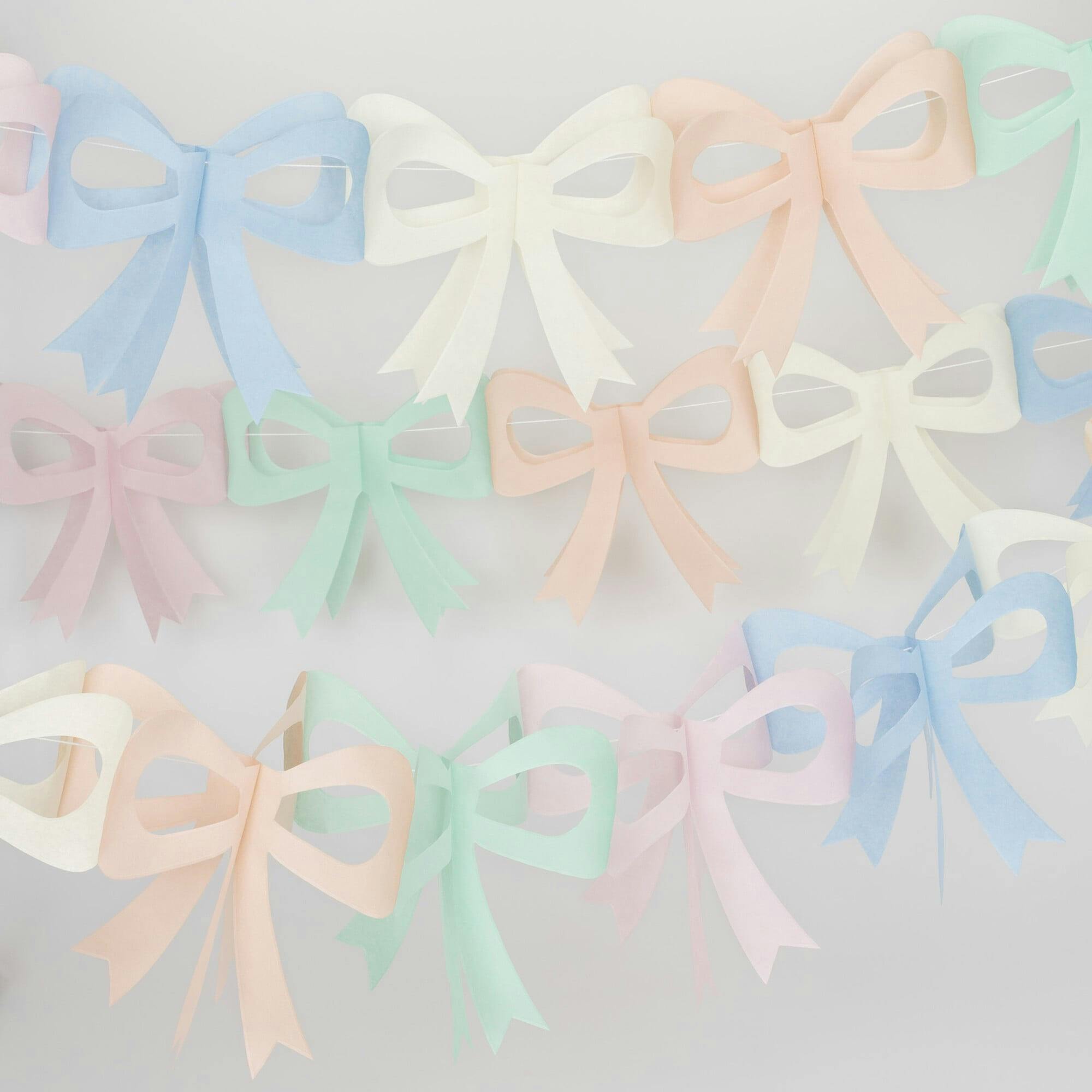 Tissue Paper Bow Garland