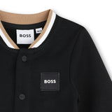 Black Logo Baby Jacket Set