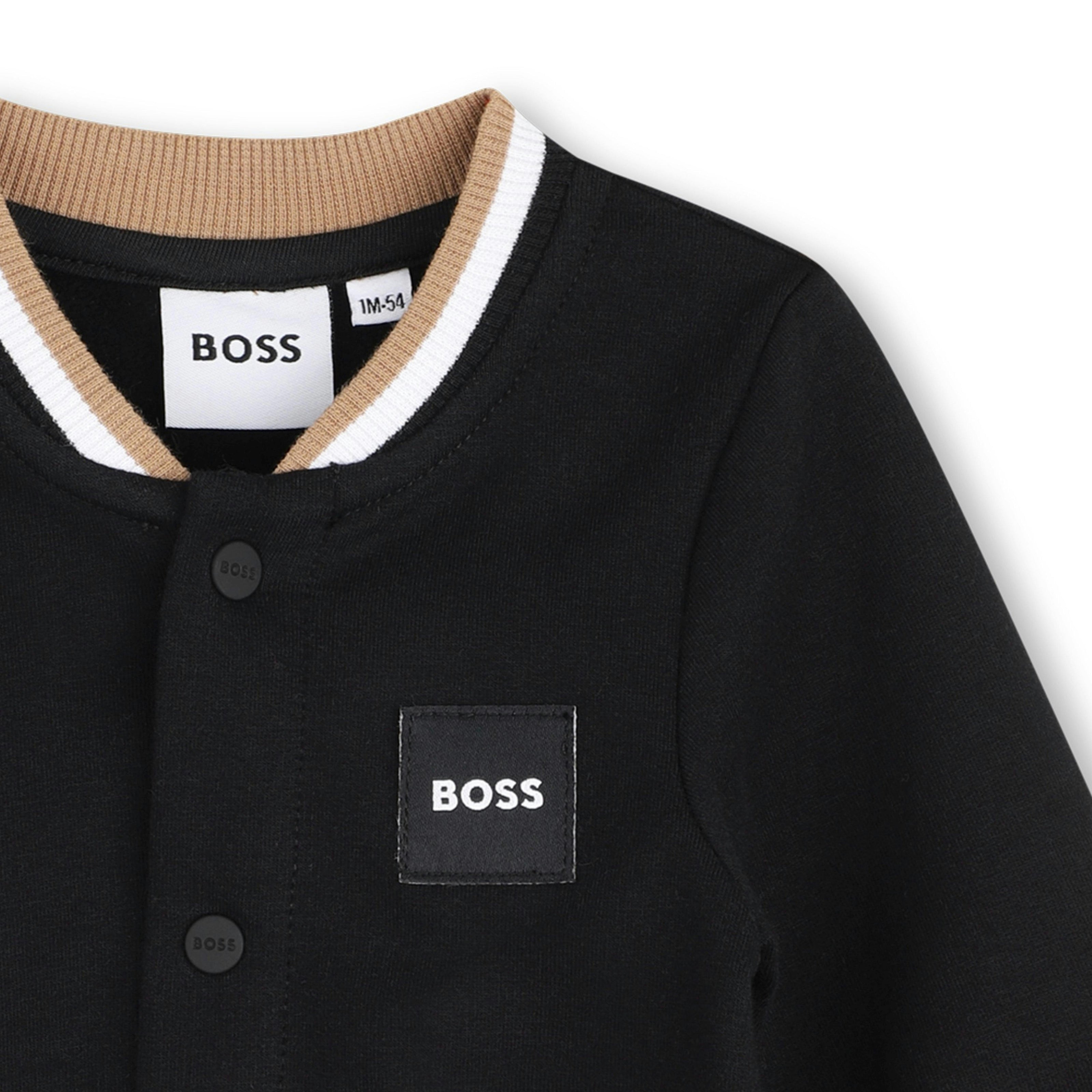 Black Logo Baby Jacket Set