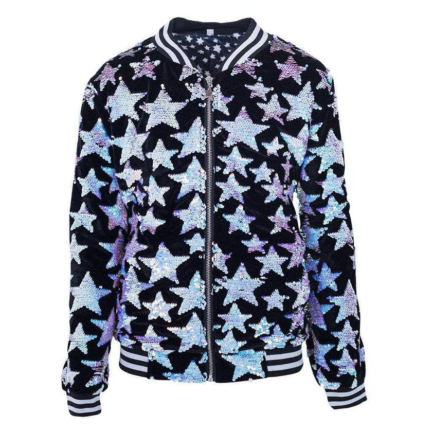 Starry Night Velvet Bomber