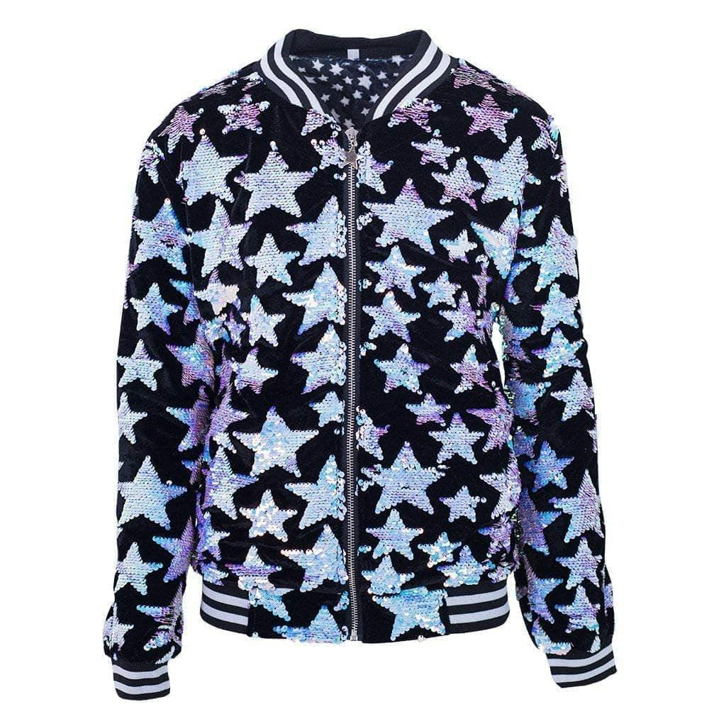 Starry Night Velvet Bomber