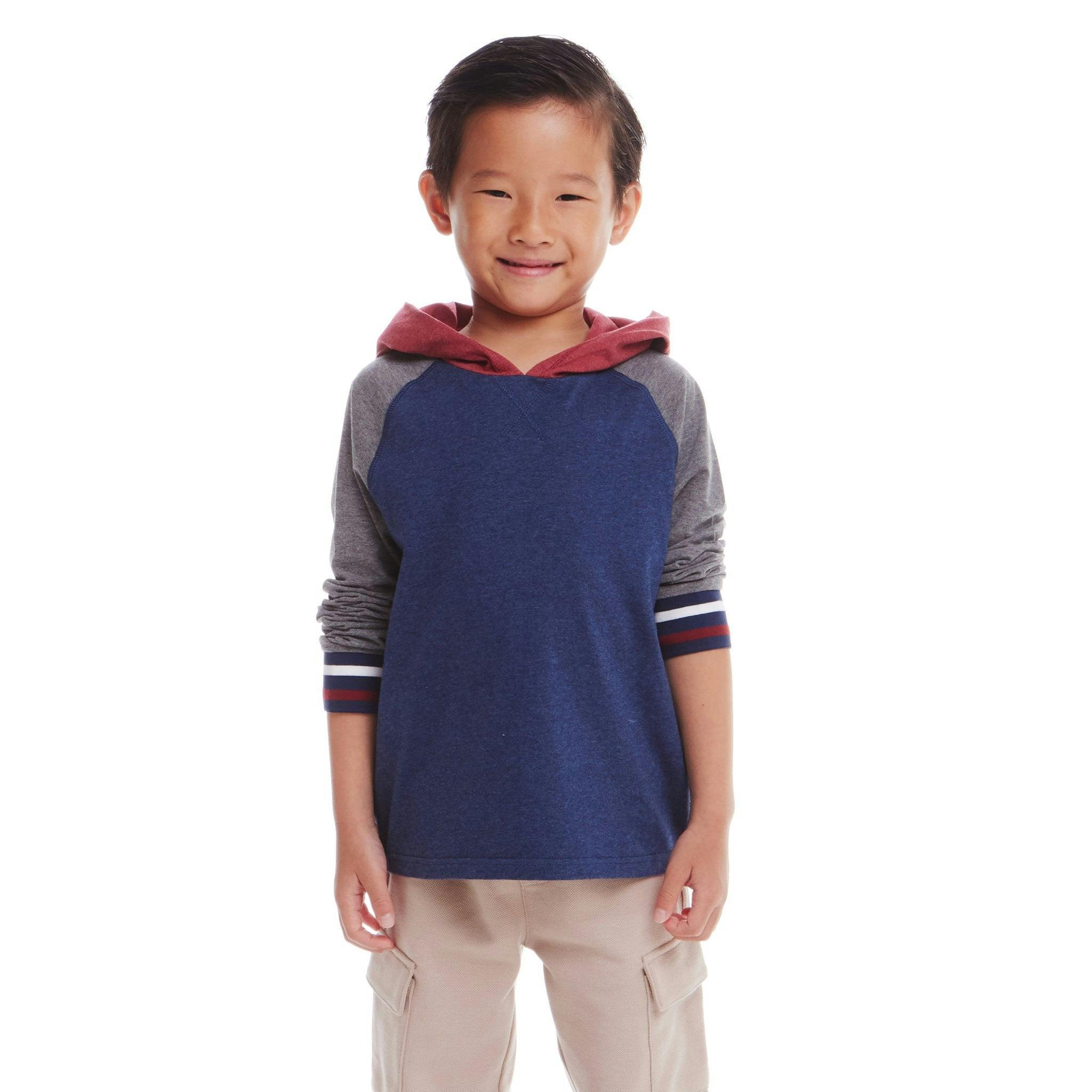 Kids Hooded Colorblocked Jersey Tee