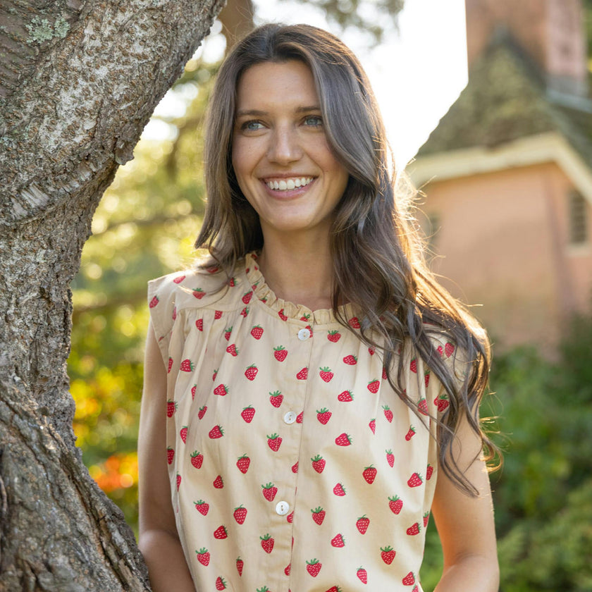 Womens Misha Top - Tossed Strawberries