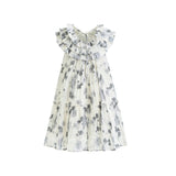 Ivory Floral Short Sleeve Dress