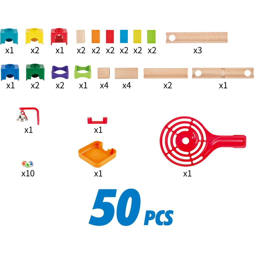 Marble Run Crazy Rollers Wood Building Racetrack