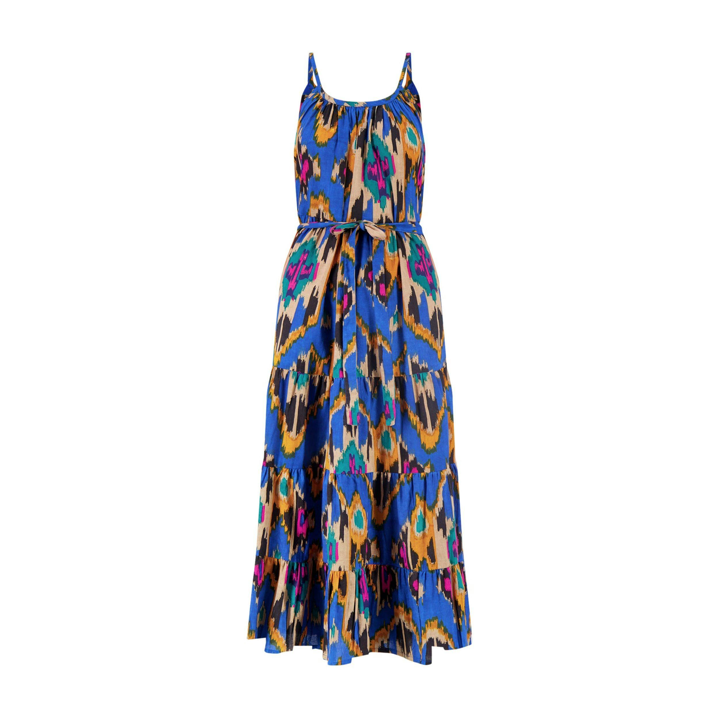 Sabine Womens Maxi Dress Fiesta Blue Ikat, blue – Maisonette