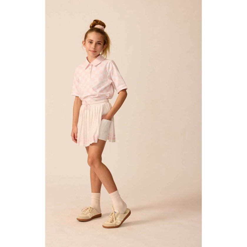 Play Pleated Skort in Pink Trim