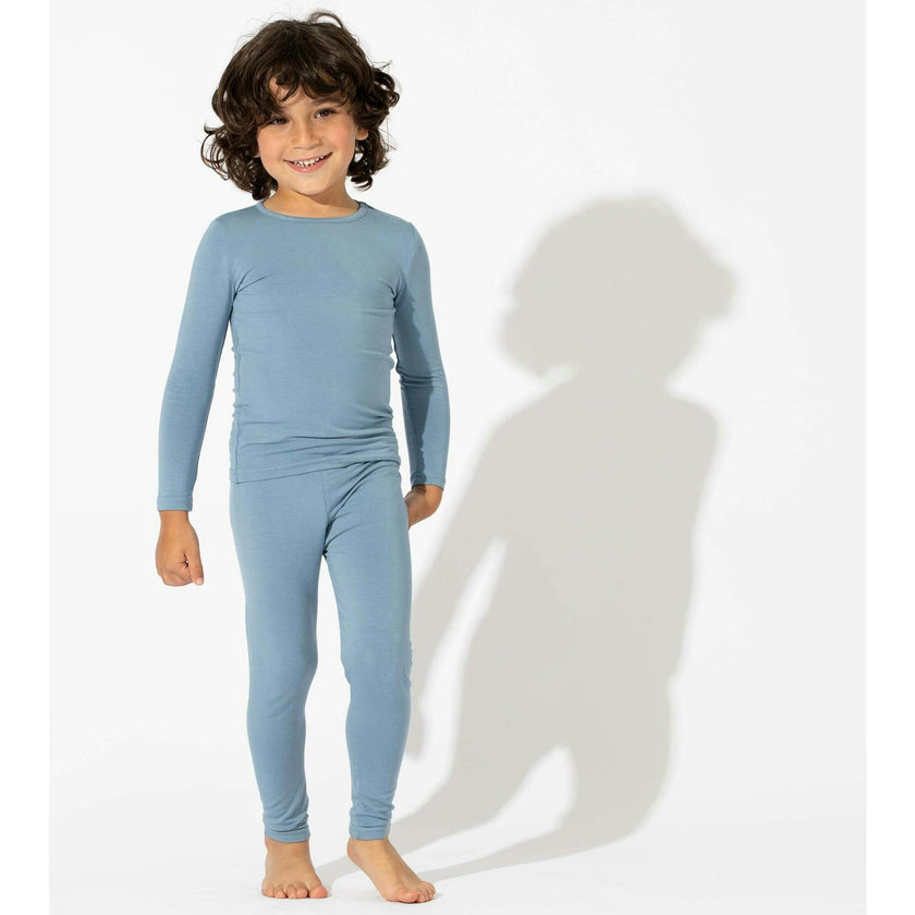 Oasis Teal Bamboo Kids Pajamas