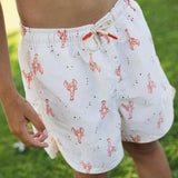 Swim Shorts - Beige/Red - Little Lobster