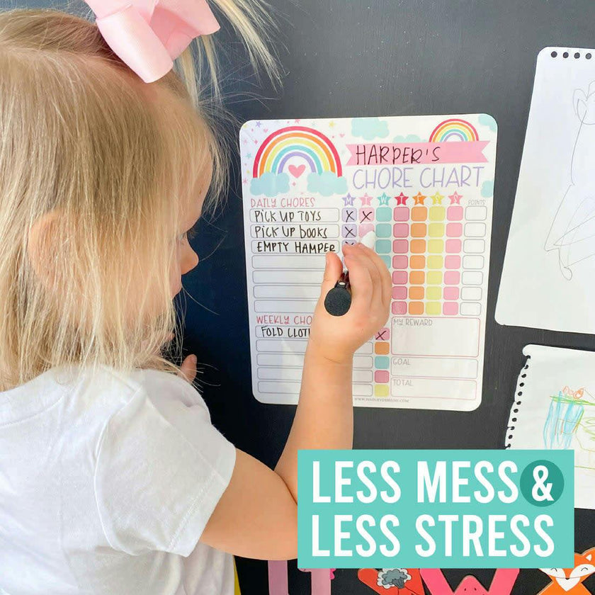 Colorful Kids Reward Sticker Charts & Day-N-Night Routine Charts Bundle