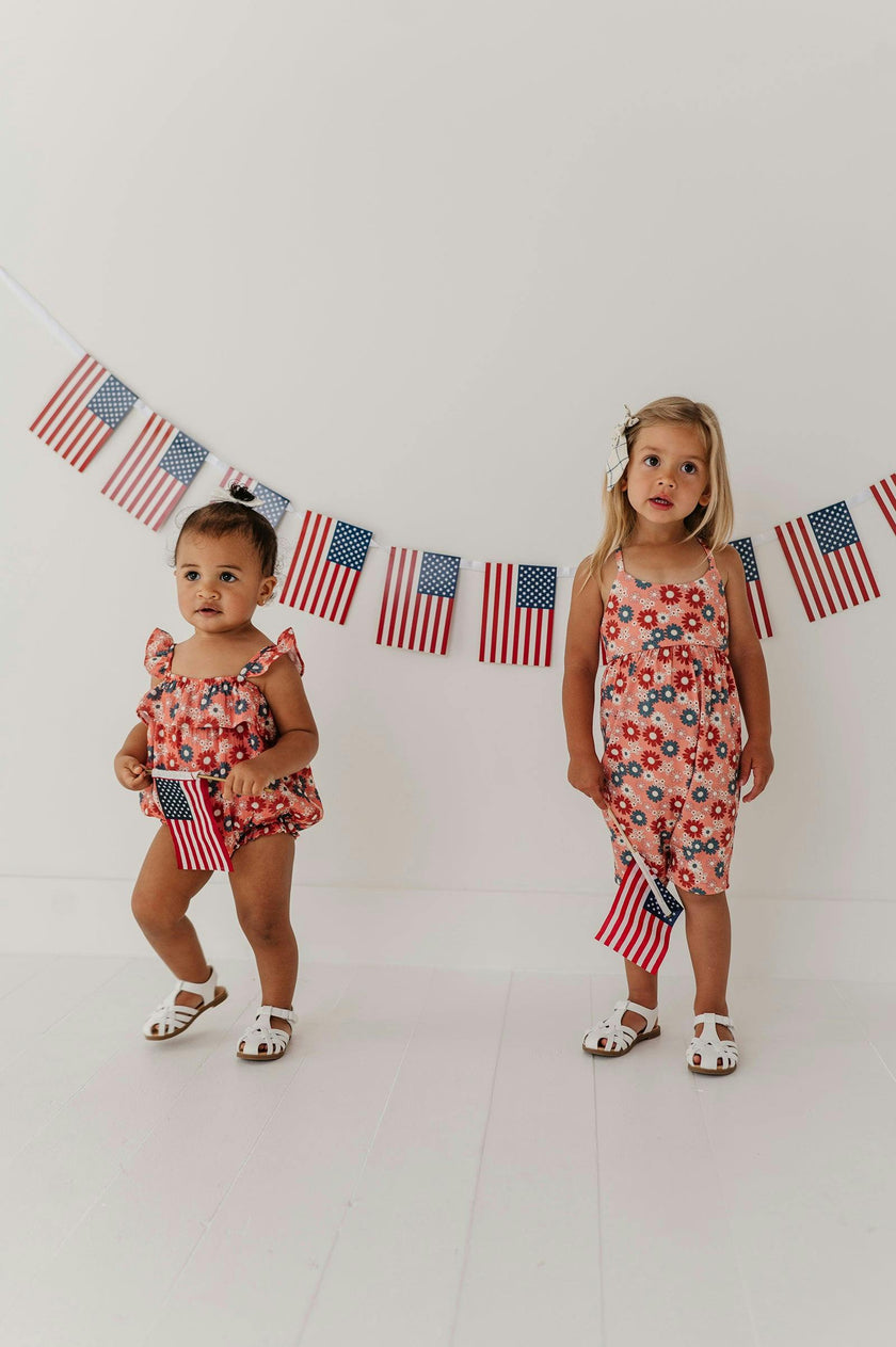 Girl's Tie-Back Romper