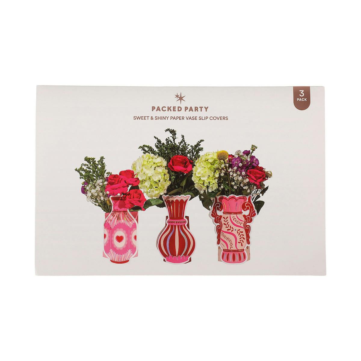 Packed Party Fine China Pop-Up Vase Slip Covers (set of 3)