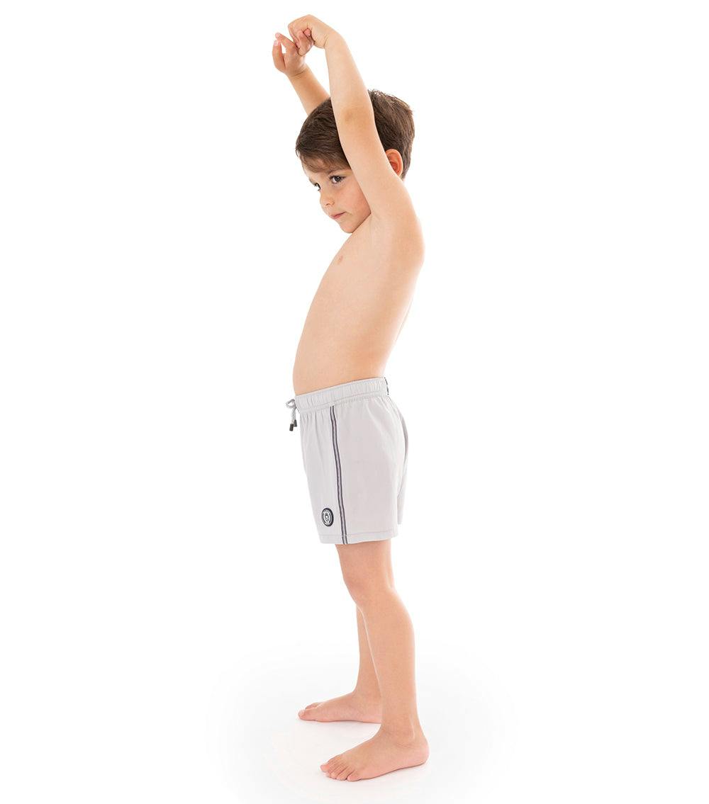boys solid swim shorts gray