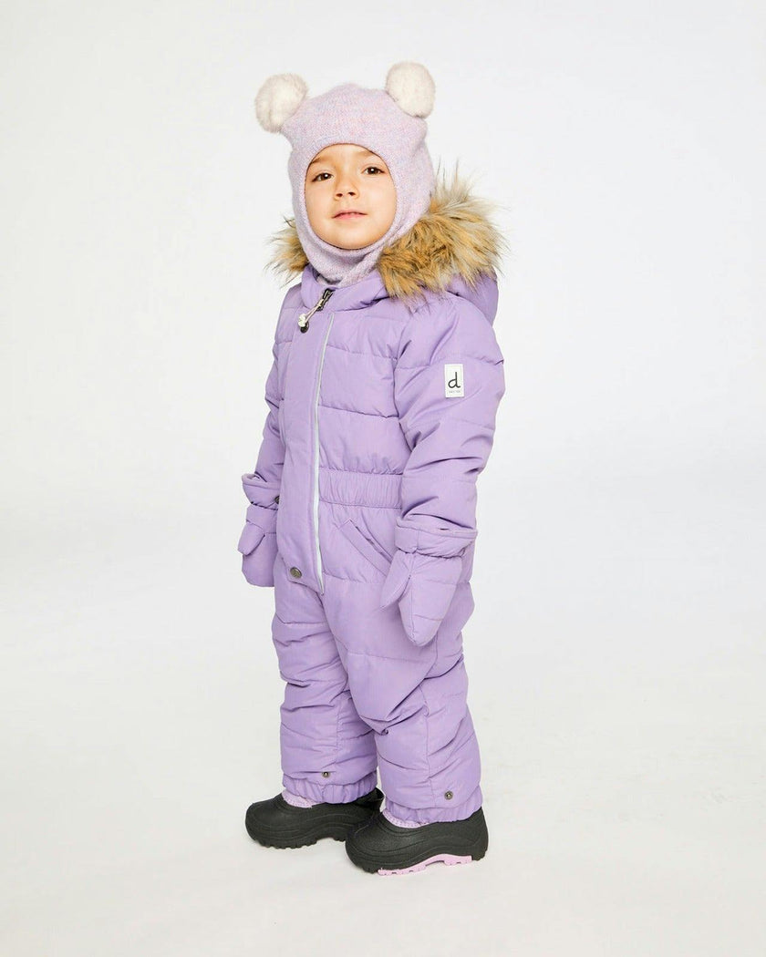 Baby Original One Piece Puffy Snowsuit With Removable Mittens And Boots Violet