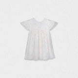 Flora Baby Dress, Gold Flower Embroidery