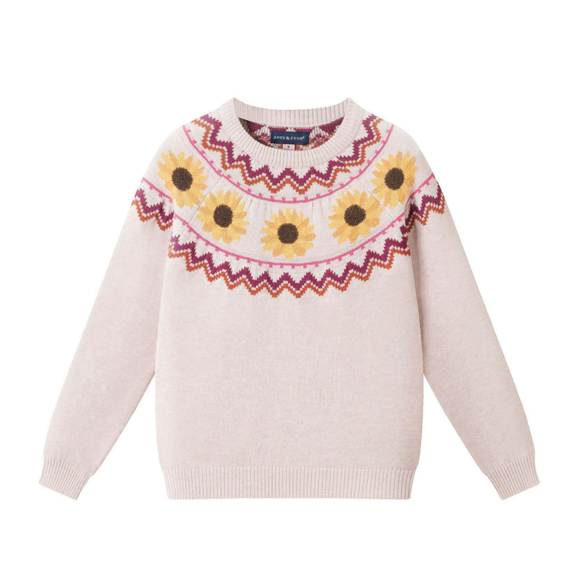 Kids Fair Isle Sweater W/Flare Legging Set