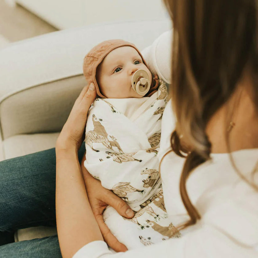 Cotton Muslin Swaddle Blanket - Llama Llama