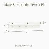 Namesake Kids Liberty 31" Wall Shelf with Hooks